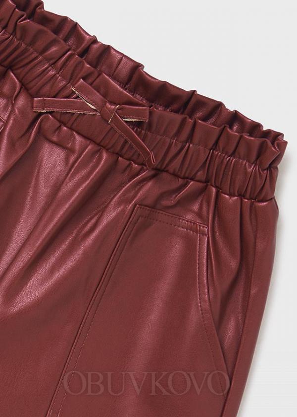 MAYORAL kožené krátke nohavice 7206-059 maroon