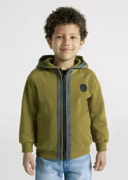 MAYORAL chlapčenská mikina na zips 4471-028 old moss