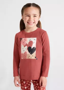 MAYORAL dievčenské tričko s dlhým rukávom 4034-054 masala