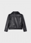 MAYORAL dievčenský kožený kabát 4481-029 black