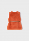 MAYORAL kožušinová dievčenská vesta 4312-011 orange
