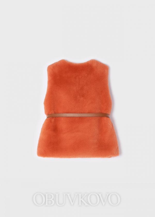 MAYORAL kožušinová dievčenská vesta 4312-011 orange