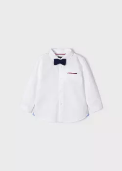 MAYORAL biela chlapčenská košeľa s motýlikom 2159-074 white