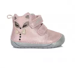 BAREFOOT kožená detská obuv DDSTEP 070-534A pink