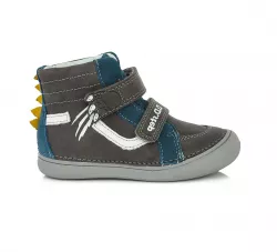 Celokožená chlapčenská obuv D.D.STEP 078-610 dark grey