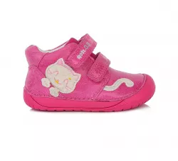 BAREFOOT kožená detská obuv DDSTEP 070-927A dark pink