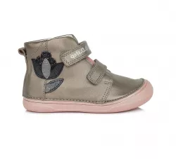 Celokožená dievčenská obuv D.D.STEP 078-861A grey