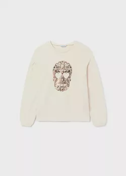 MAYORAL dievčenské tričko s dlhým rukávom 7026-090 chickpea