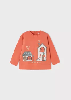 MAYORAL dievčenské tričko s dlhým rukávom 2097-066 orange