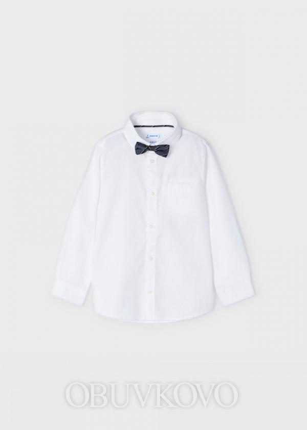 MAYORAL chlapčenská košeľa s motýlikom 4184-060 white