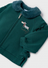MAYORAL bavlnený kabátik s kožušinkou 2443-090 green