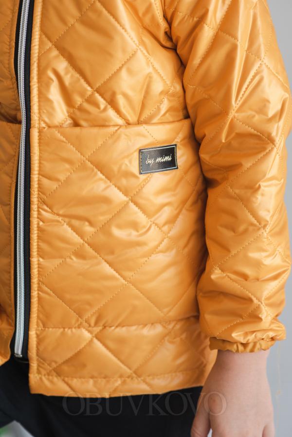 Detský unisex prešívaný kabát kapucňou