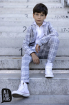 2 dielny oblek/set sako+nohavice 20190 l.grey