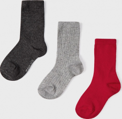 MAYORAL chlapčenské ponožky 3 páry 10320-055 red