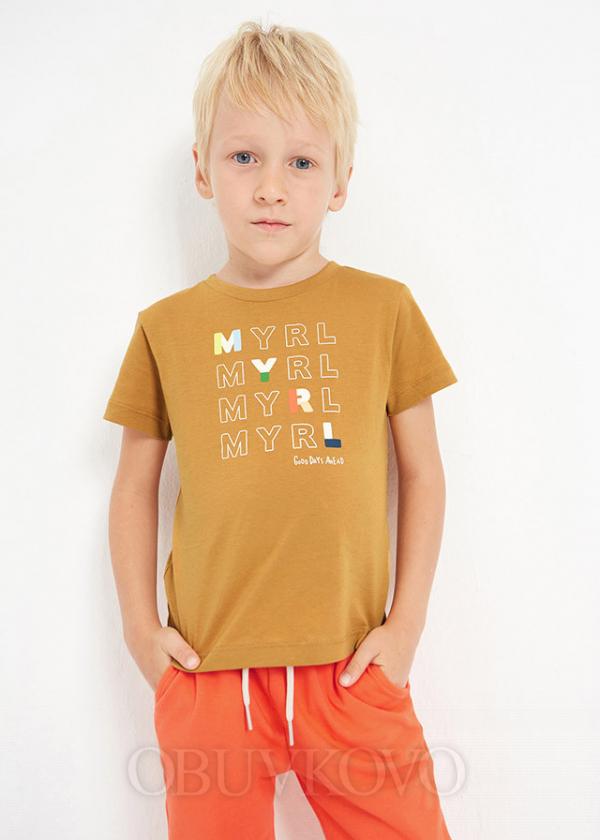 MAYORAL chlapčenské tričko s krátkym rukávom camel