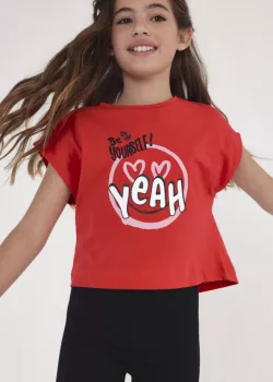 Krátke dievčenské tričko - crop top