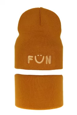 Chlapčenská detská bavlnená čiapka + tunelový šál 