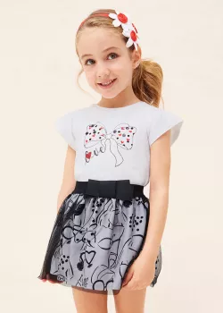 Dievčenský set tričko + sukňa 