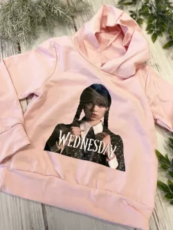 Dievčenská mikina s kapucnňou WEDNESDAY