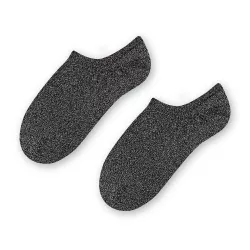 Dievčenské kotníkové ponožky čiernostrieborné