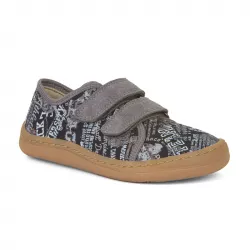 FRODDO barefoot plátená detská obuv black