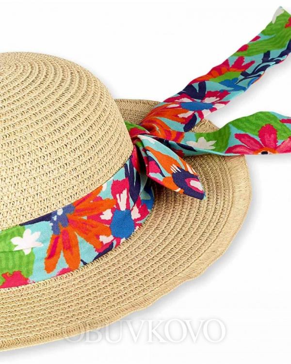 Dievčenský slamený letný klobúk 