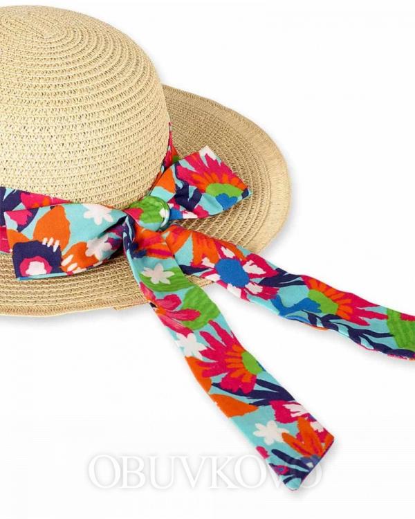 Dievčenský slamený letný klobúk 