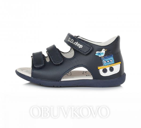 D.D.STEP chlapčenské celokožené sandále 