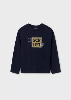 MAYORAL chlapčenské tričko s dlhým rukávom 842-018 navy
