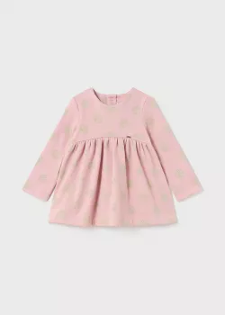 MAYORAL Pletené dievčenské šaty tunika 2988-058 rose