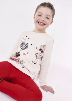 Dievčenský 3dielny set tričko + legíny 