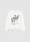 Dievčenské dlhorukávové tričko so zebrami