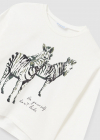 Dievčenské dlhorukávové tričko so zebrami