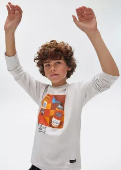 Chlapčenské tričko s potlačou s dlhým rukávom