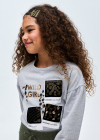 Dievčenské dlhorukávové tričko s potlačou