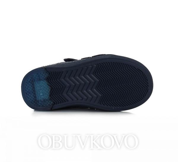 Celokožená dievčenská kotníková obuv D.D.STEP 068-346A royal blue