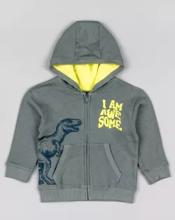 Bavlnená chlapčenská mikina s kapucňou DINO