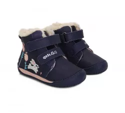 Dievčenské barefoot zimné čižmy D.D.STEP 070-337B royal blue