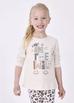 Dievčenské dlhorukávové tričko s potlačou