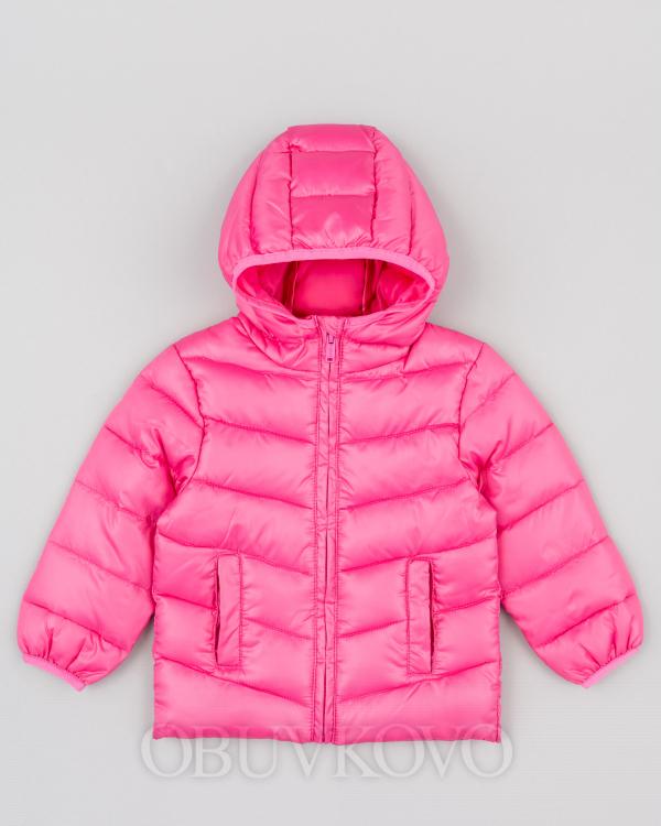Prešívaný dievčenský kabát s kapucňou