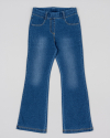 Dievčenské bavlnené nohavice džíns efekt