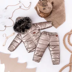 Exkluzívny metalický set bunda + oteplovačky