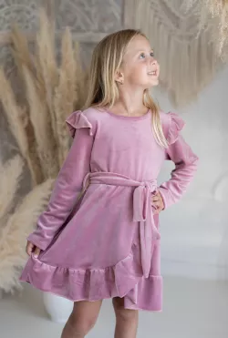 Velúrové dievčenské šaty