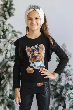 Dievčenské tričko s volánikmi 