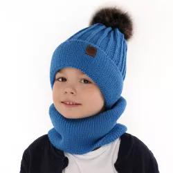 Detská zimná čiapka s nákrčníkom 