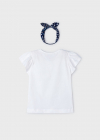 MAYORAL dievčenské tričko s krátkym rukávom+čelenka