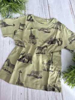 Chlapčenské bavlnené tričko safari
