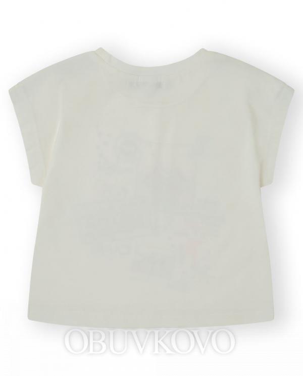 Dievčenské tričko s krátkym rukávom s potlačou