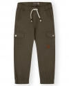 Chlapčenské bavlnené nohavice-kapsáče safari