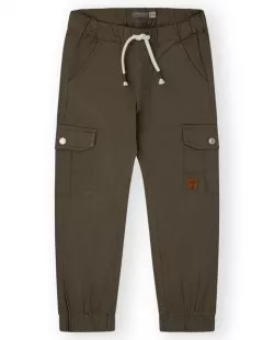 Chlapčenské bavlnené nohavice-kapsáče safari